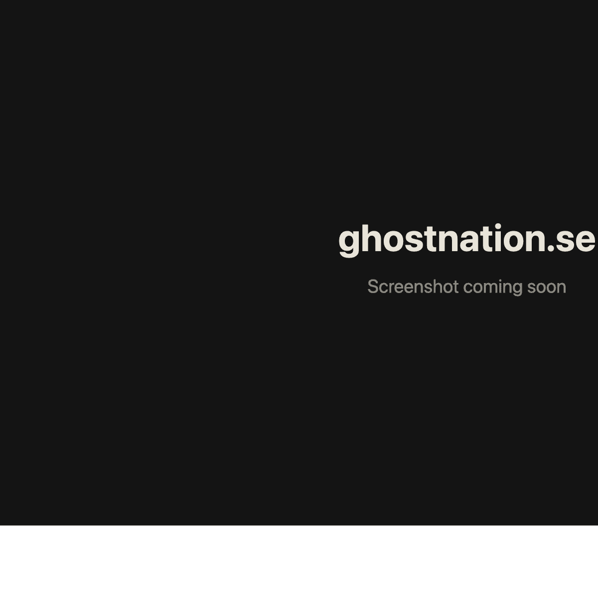 Ghost Nation website preview